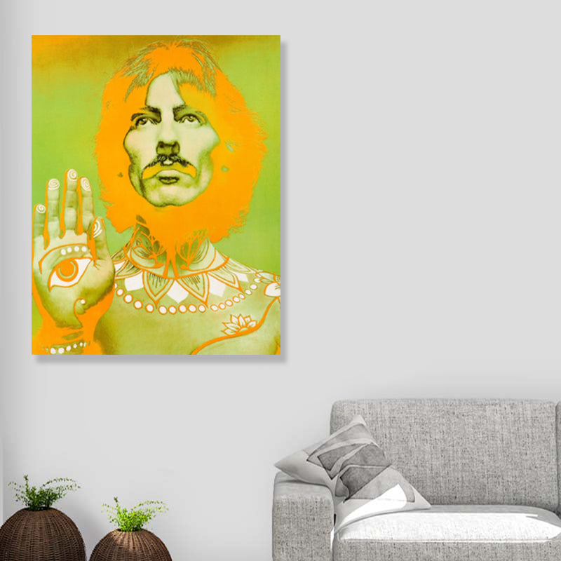 Brehn | Pop Art Musiker Wanddekoration Leinwand Texturiertes Pastellfarben Gemälde für das Arbeitszimmer