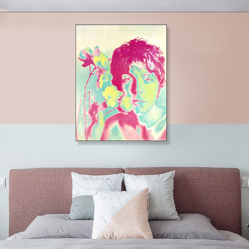 Brehn | Pop Art Musiker Wanddekoration Leinwand Texturiertes Pastellfarben Gemälde für das Arbeitszimmer