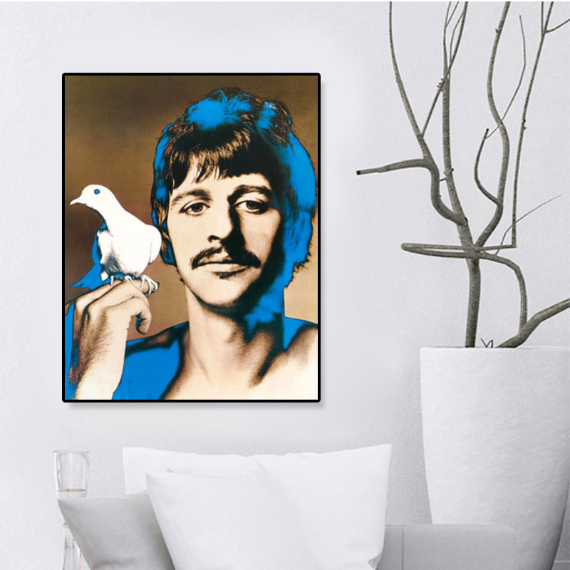 Brehn | Pop Art Musiker Wanddekoration Leinwand Texturiertes Pastellfarben Gemälde für das Arbeitszimmer