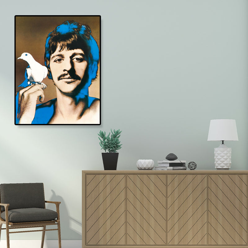 Brehn | Pop Art Musiker Wanddekoration Leinwand Texturiertes Pastellfarben Gemälde für das Arbeitszimmer