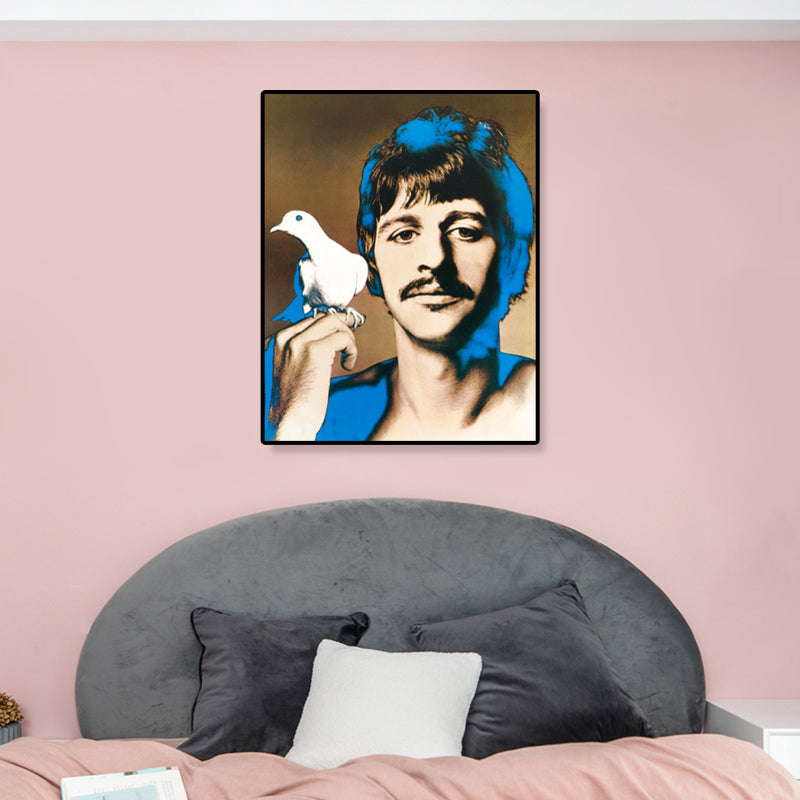 Brehn | Pop Art Musiker Wanddekoration Leinwand Texturiertes Pastellfarben Gemälde für das Arbeitszimmer