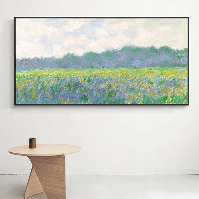 Brehn | Reed Marshes Art Print Impressionismus Texturiert Familienzimmer Eingewickelte Leinwand in Grün