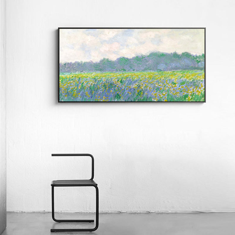Brehn | Reed Marshes Art Print Impressionismus Texturiert Familienzimmer Eingewickelte Leinwand in Grün