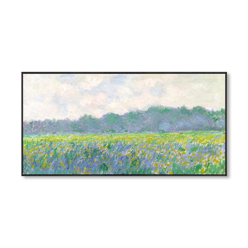 Brehn | Reed Marshes Art Print Impressionismus Texturiert Familienzimmer Eingewickelte Leinwand in Grün