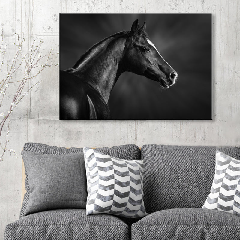 Brehn | Asiatischer Stil Wildtier Wanddekor Lichfarbig Texturiertes Leinwand Kunst für Wohnzimmer