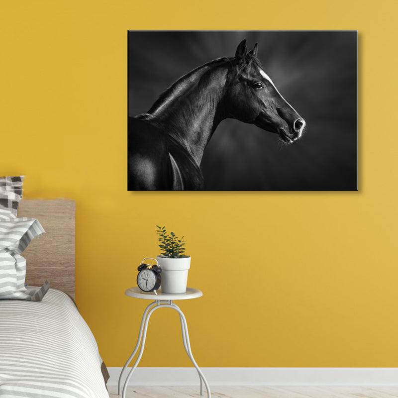 Brehn | Asiatischer Stil Wildtier Wanddekor Lichfarbig Texturiertes Leinwand Kunst für Wohnzimmer