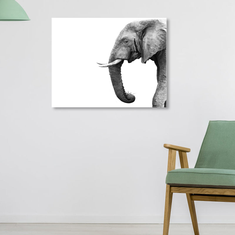 Brehn | Asiatischer Stil Wildtier Wanddekor Lichfarbig Texturiertes Leinwand Kunst für Wohnzimmer