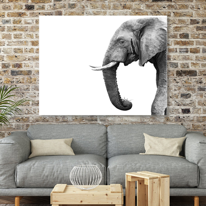 Brehn | Asiatischer Stil Wildtier Wanddekor Lichfarbig Texturiertes Leinwand Kunst für Wohnzimmer
