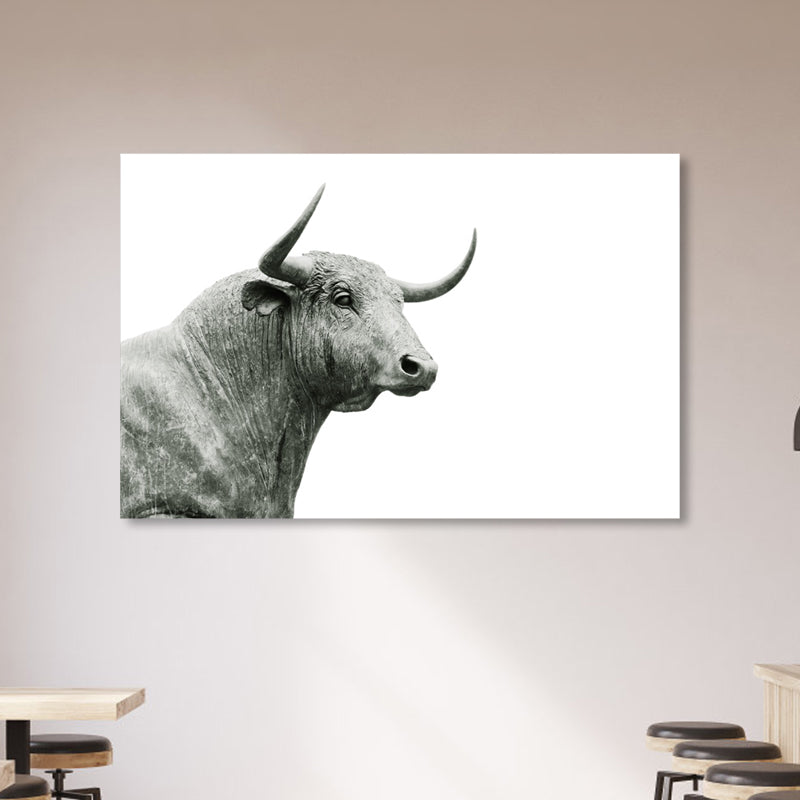 Brehn | Asiatischer Stil Wildtier Wanddekor Lichfarbig Texturiertes Leinwand Kunst für Wohnzimmer