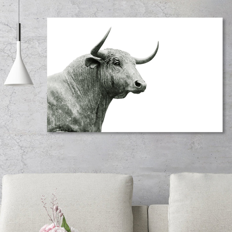 Brehn | Asiatischer Stil Wildtier Wanddekor Lichfarbig Texturiertes Leinwand Kunst für Wohnzimmer