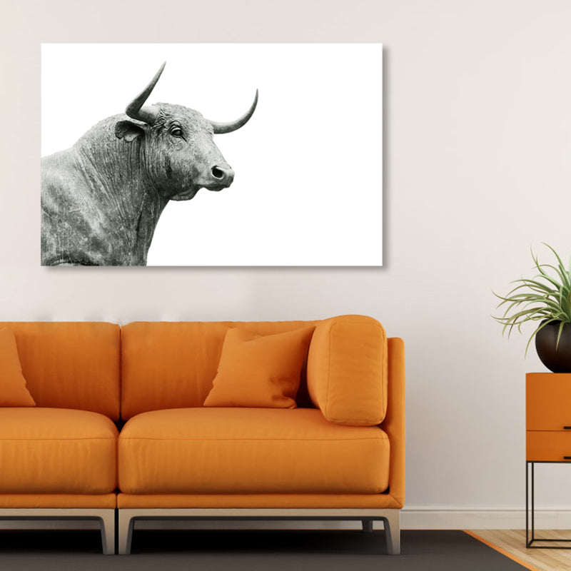 Brehn | Asiatischer Stil Wildtier Wanddekor Lichfarbig Texturiertes Leinwand Kunst für Wohnzimmer