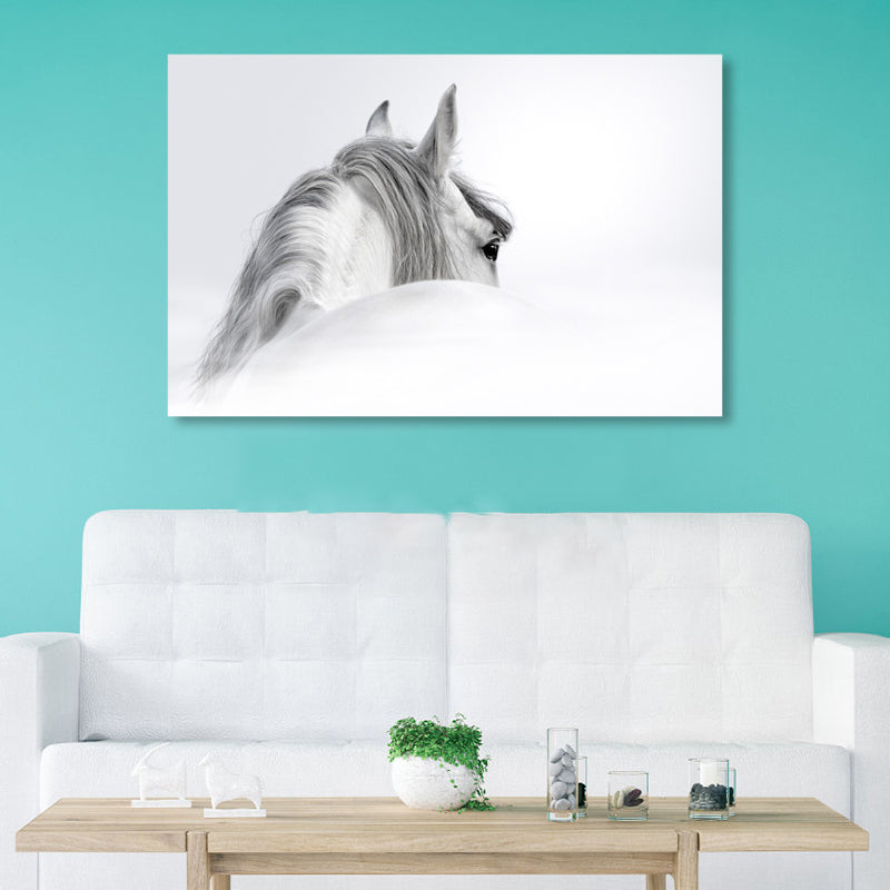Brehn | Asiatischer Stil Wildtier Wanddekor Lichfarbig Texturiertes Leinwand Kunst für Wohnzimmer