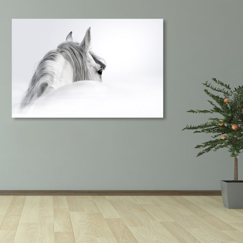 Brehn | Asiatischer Stil Wildtier Wanddekor Lichfarbig Texturiertes Leinwand Kunst für Wohnzimmer