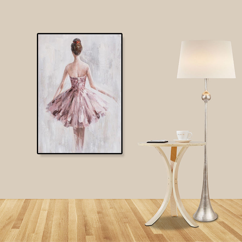 Brehn | Tanz Mädchen im Kleid Leinwanddruck Sanfte Farben Glam Stil Malerei für Wohnzimmer