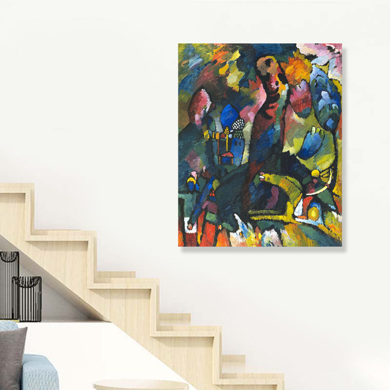 Brehn | Ölgemälde Leinwanddruck Abstraktes Muster Wandkunst in Helle Farbe für das Familienzimmer