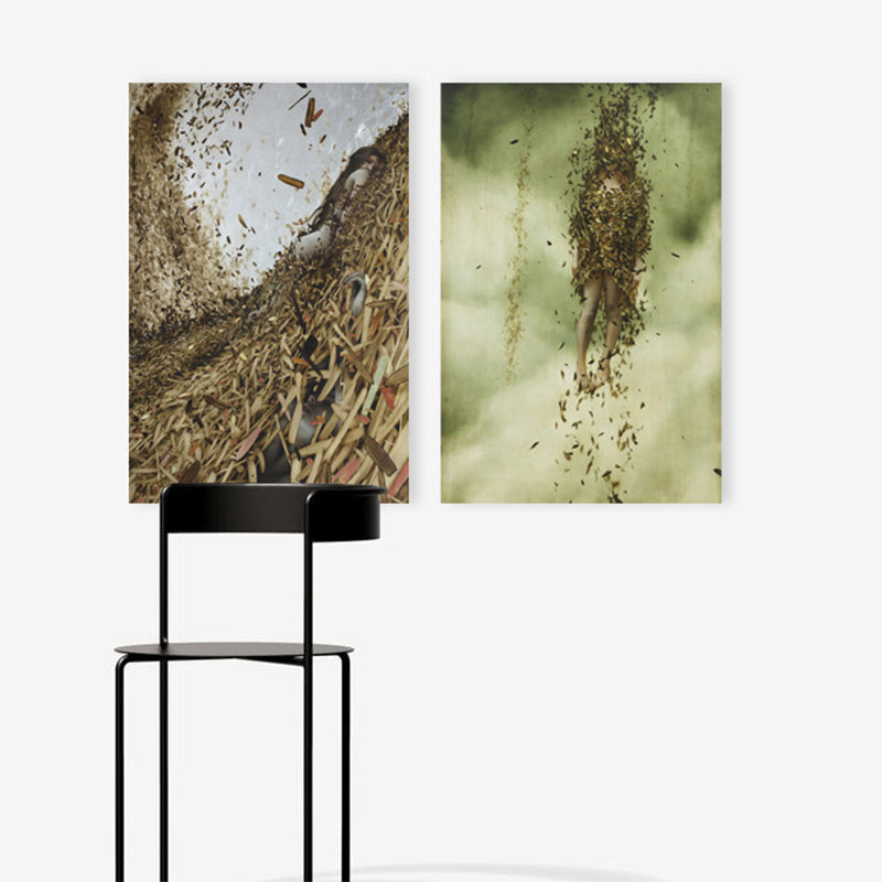 Brehn | Surrealismus Stil Nacktes Mädchen Leinwanddruck Figur Lichtfarbe Wohnzimmer Wandkunst Dekor