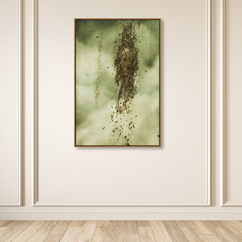 Brehn | Surrealismus Stil Nacktes Mädchen Leinwanddruck Figur Lichtfarbe Wohnzimmer Wandkunst Dekor