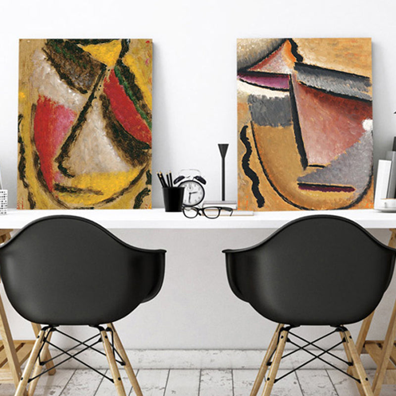 Brehn | Abstrakter Expressionismus Handdruck Leinwand Kunst Wohnzimmer Wanddekoration in Pastellfarbe