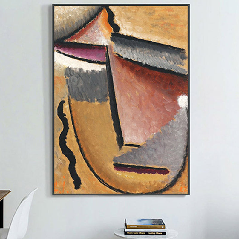 Brehn | Abstrakter Expressionismus Handdruck Leinwand Kunst Wohnzimmer Wanddekoration in Pastellfarbe