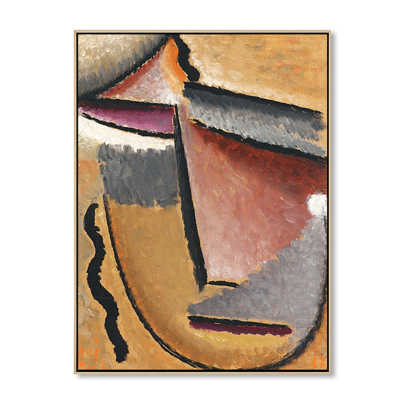 Brehn | Abstrakter Expressionismus Handdruck Leinwand Kunst Wohnzimmer Wanddekoration in Pastellfarbe