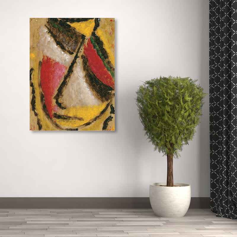 Brehn | Abstrakter Expressionismus Handdruck Leinwand Kunst Wohnzimmer Wanddekoration in Pastellfarbe