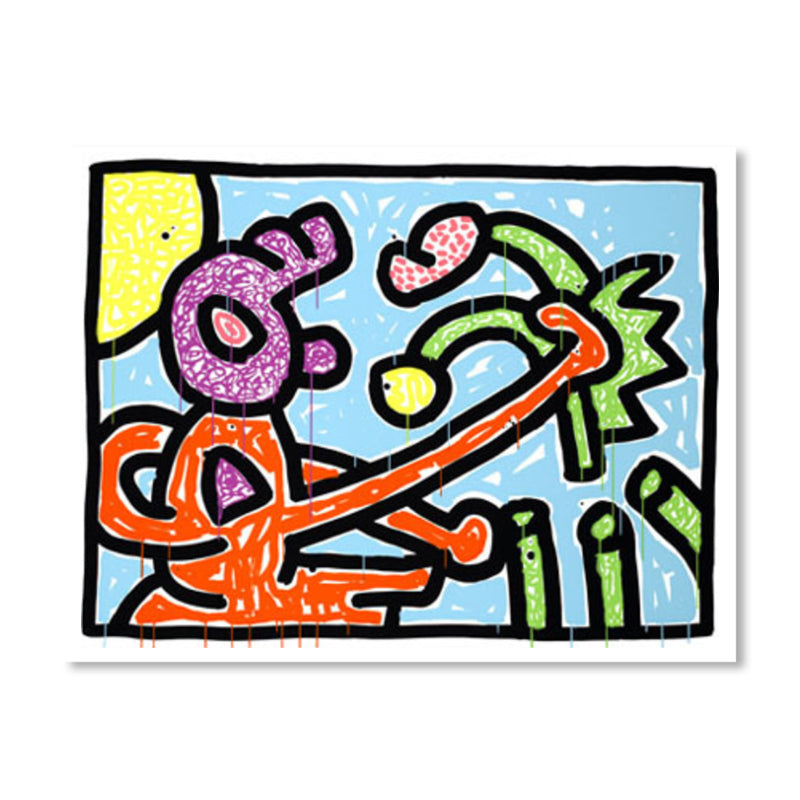 Brehn | Florales Design Wanddekoration Pop-Art texturiertes Leinwandbild in Pastellfarbe für das Familienzimmer