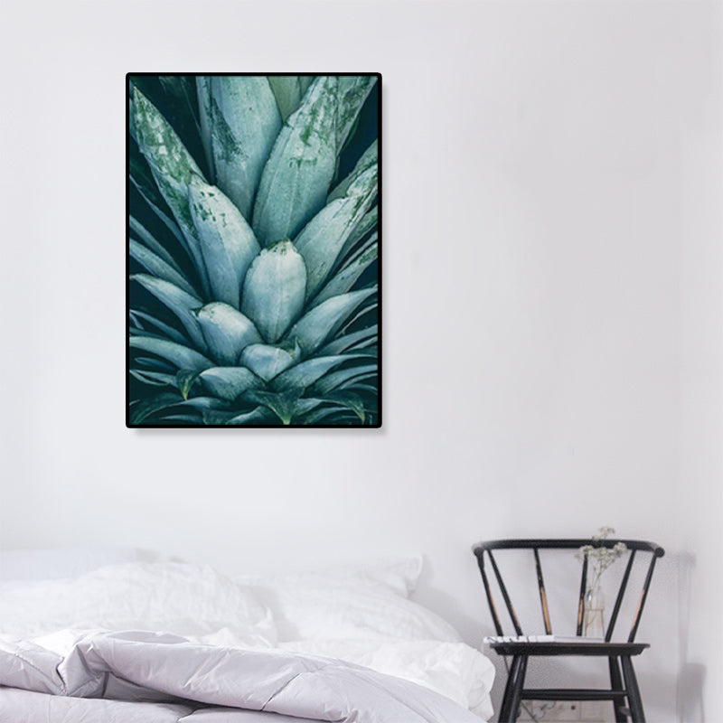 Brehn | Grünes Ananas-Top-Druck-Leinwand-Botanik-Nordischer-texturierter Wandkunst für Hausinterieur