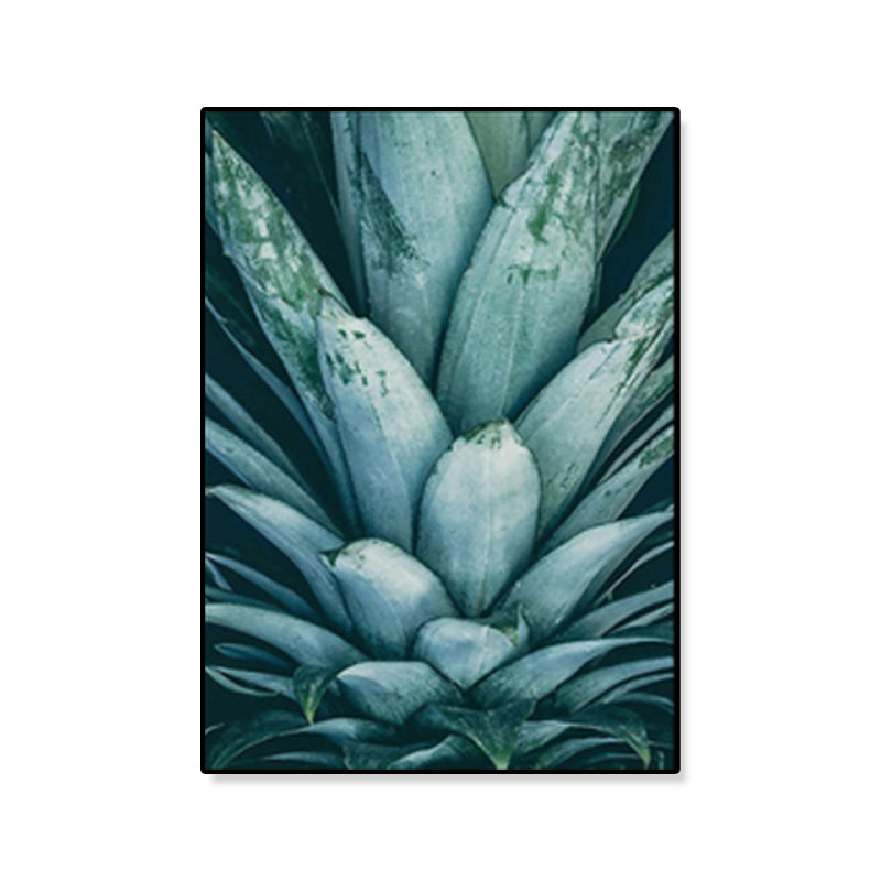 Brehn | Grünes Ananas-Top-Druck-Leinwand-Botanik-Nordischer-texturierter Wandkunst für Hausinterieur