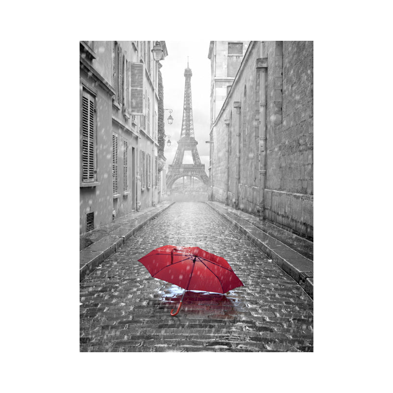 Brehn | Global Inspired Eiffel Tower Canvas Graue Texturierte Wandkunst Druck für Wohnzimmer