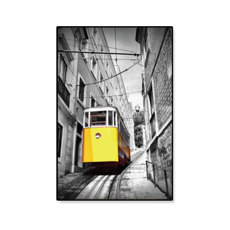 Brehn | Nostalgische Fotografische Stadtbahn-Leinwand Jungenzimmer Verkehr Wandkunst Druck