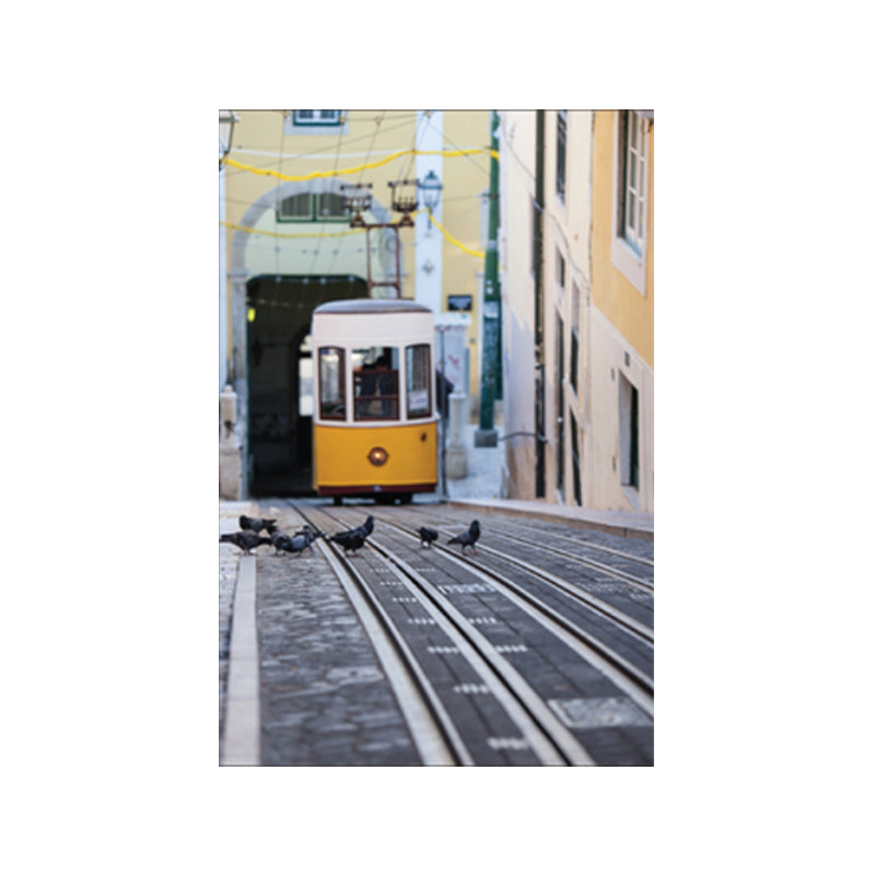 Brehn | Nostalgische Fotografische Stadtbahn-Leinwand Jungenzimmer Verkehr Wandkunst Druck