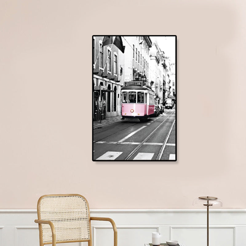 Brehn | Nostalgische Fotografische Stadtbahn-Leinwand Jungenzimmer Verkehr Wandkunst Druck