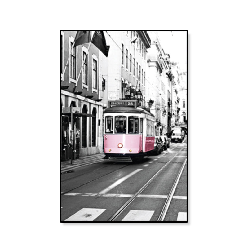 Brehn | Nostalgische Fotografische Stadtbahn-Leinwand Jungenzimmer Verkehr Wandkunst Druck