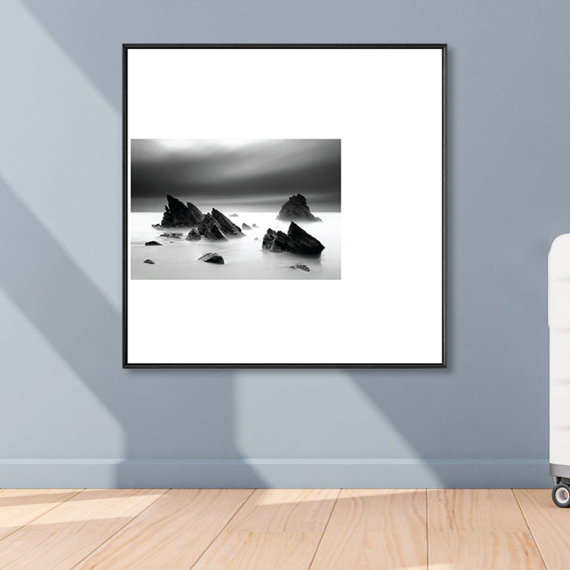 Brehn | Dunkle Retro Wandkunst Fotodruck Landschaftsleinwand für das Schlafzimmer, mehrere Größenoptionen