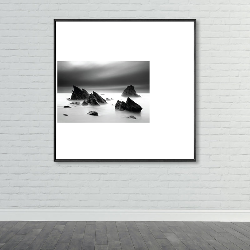 Brehn | Dunkle Retro Wandkunst Fotodruck Landschaftsleinwand für das Schlafzimmer, mehrere Größenoptionen