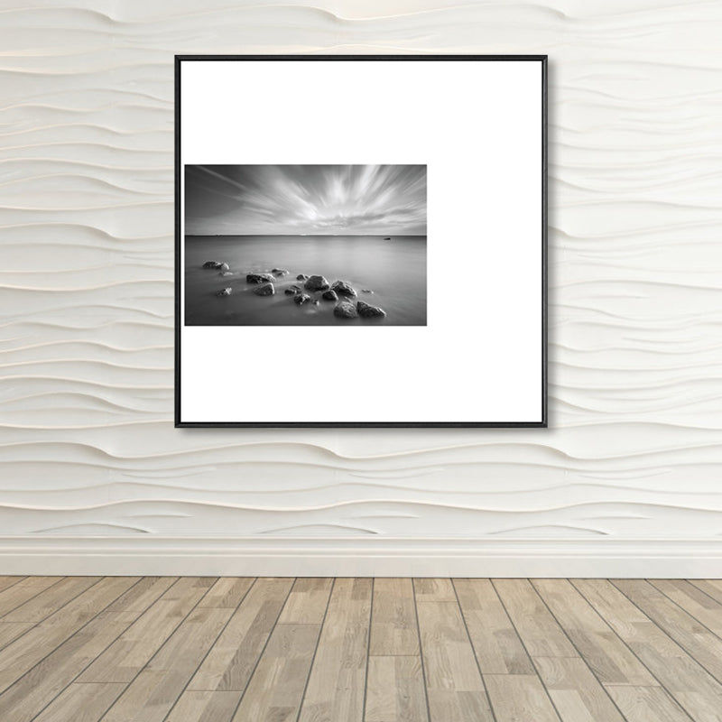 Brehn | Dunkle Retro Wandkunst Fotodruck Landschaftsleinwand für das Schlafzimmer, mehrere Größenoptionen