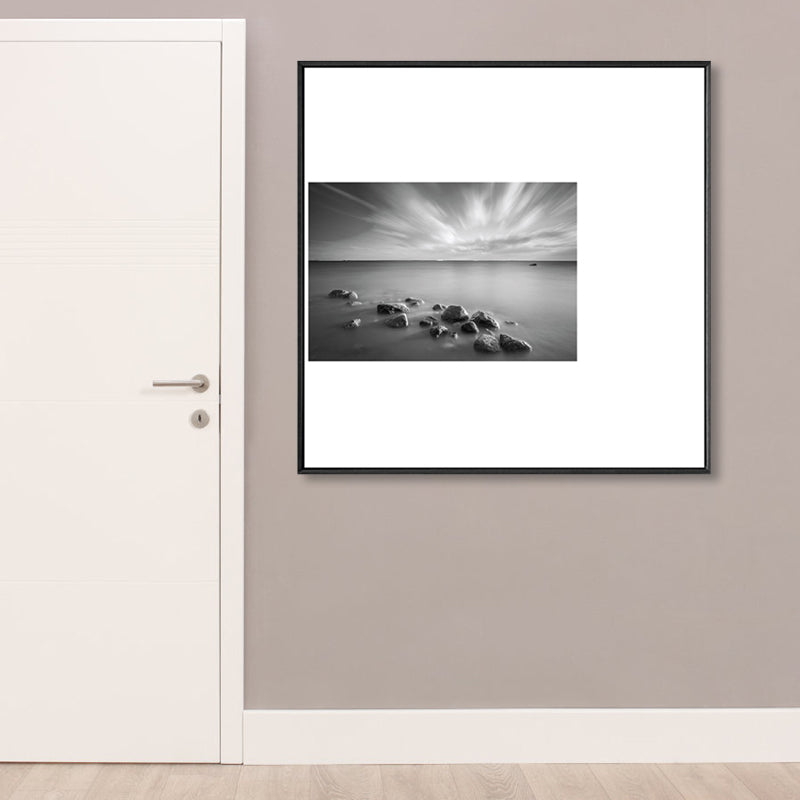Brehn | Dunkle Retro Wandkunst Fotodruck Landschaftsleinwand für das Schlafzimmer, mehrere Größenoptionen