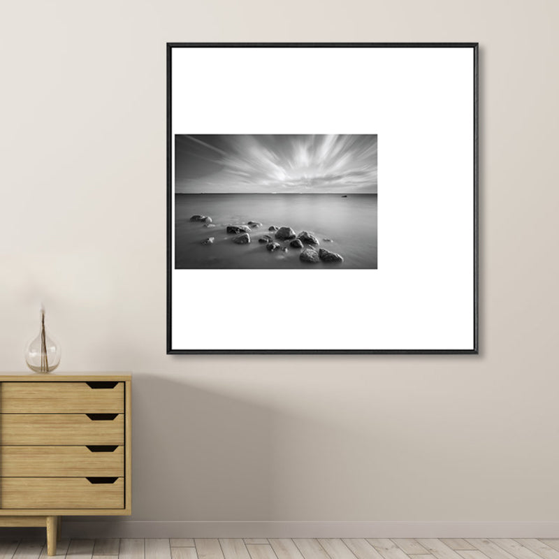 Brehn | Dunkle Retro Wandkunst Fotodruck Landschaftsleinwand für das Schlafzimmer, mehrere Größenoptionen