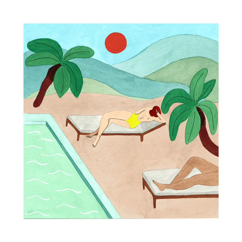 Brehn | Hängende Figur Wandkunst Druck Unterhaltung Texturiert Leinwand in Sanften Farben für Raum