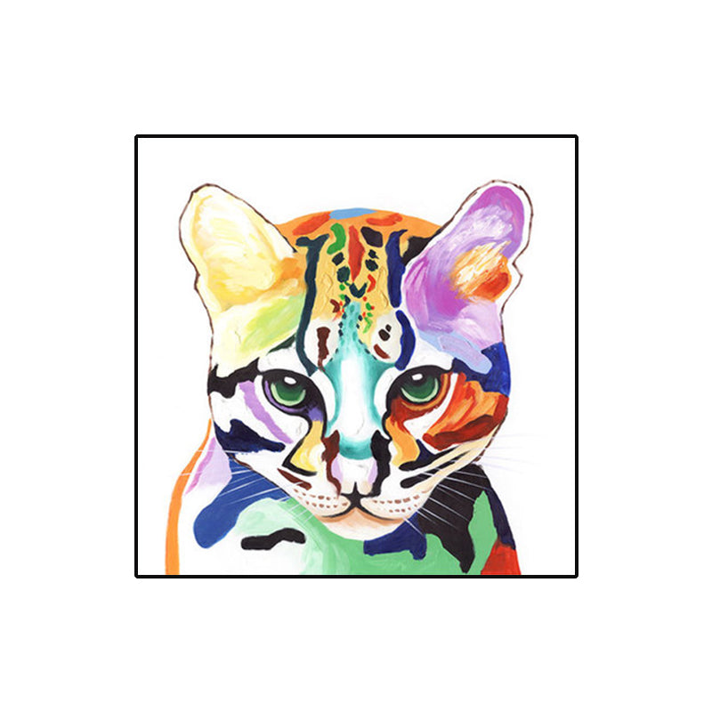 Brehn | Pop Art Stylisches Tiermuster Wanddeko Helle Farbe Esszimmer Eingewickelte Leinwand