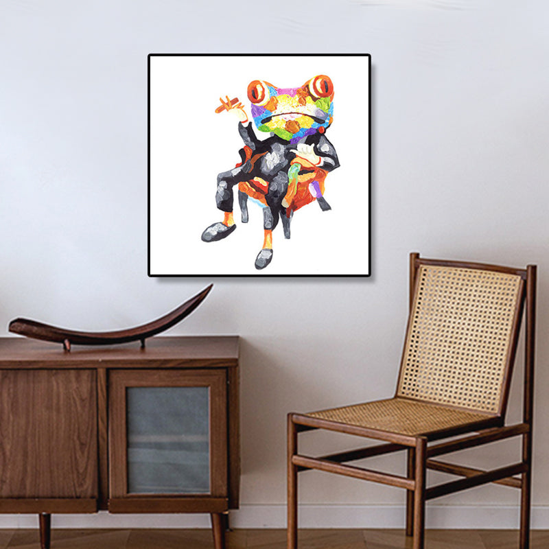 Brehn | Pop Art Stylisches Tiermuster Wanddeko Helle Farbe Esszimmer Eingewickelte Leinwand