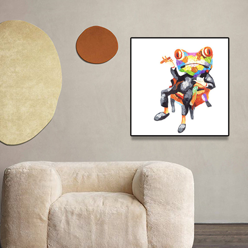 Brehn | Pop Art Stylisches Tiermuster Wanddeko Helle Farbe Esszimmer Eingewickelte Leinwand