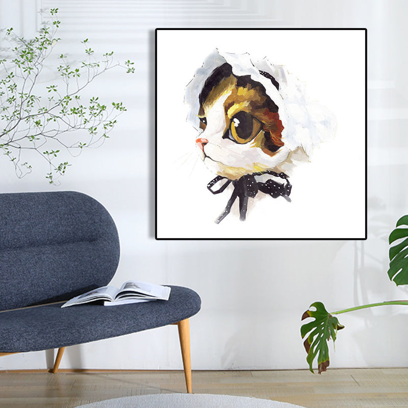 Brehn | Pop Art Stylisches Tiermuster Wanddeko Helle Farbe Esszimmer Eingewickelte Leinwand