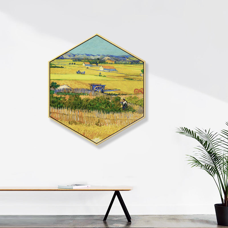 Brehn | Impressionismus Flachland Szene Wandkunst Leinwand Texturiertes Pastellfarb Gemälde für das Kinderzimmer