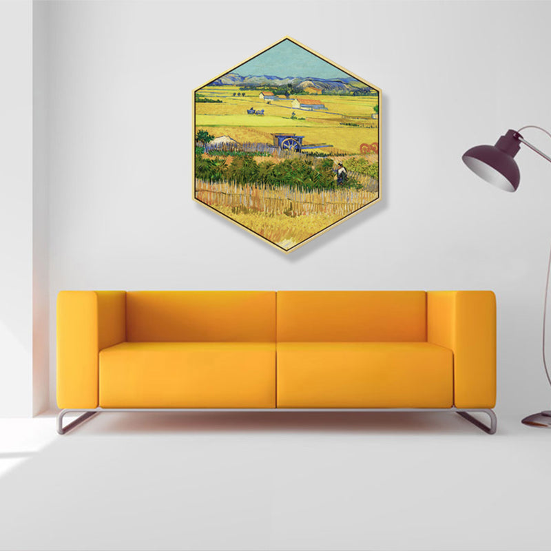 Brehn | Impressionismus Flachland Szene Wandkunst Leinwand Texturiertes Pastellfarb Gemälde für das Kinderzimmer