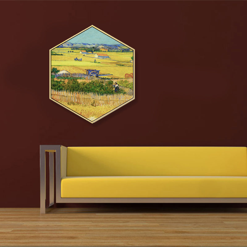 Brehn | Impressionismus Flachland Szene Wandkunst Leinwand Texturiertes Pastellfarb Gemälde für das Kinderzimmer
