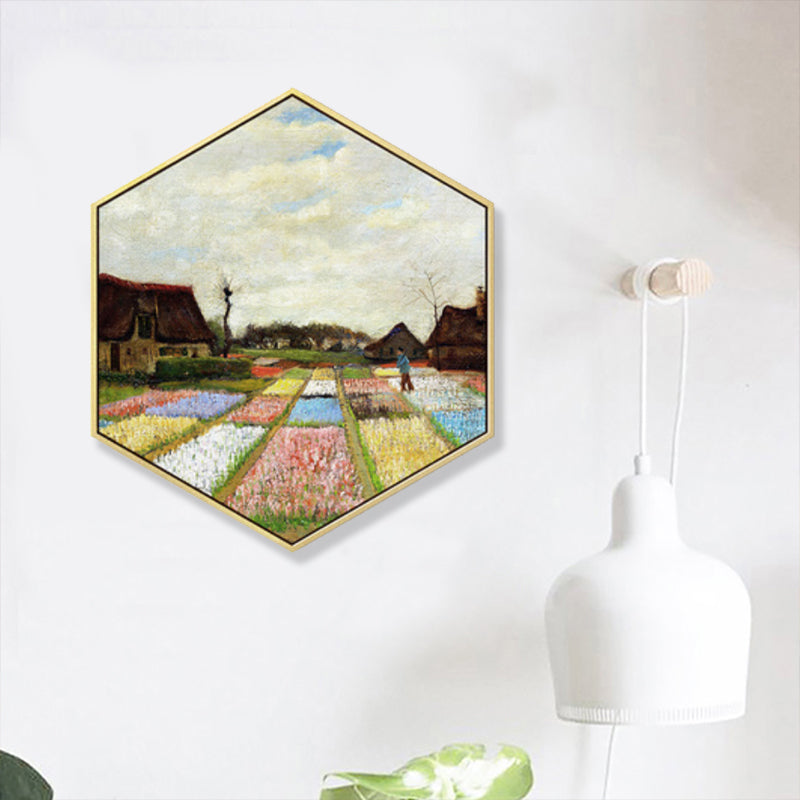 Brehn | Impressionismus Flachland Szene Wandkunst Leinwand Texturiertes Pastellfarb Gemälde für das Kinderzimmer