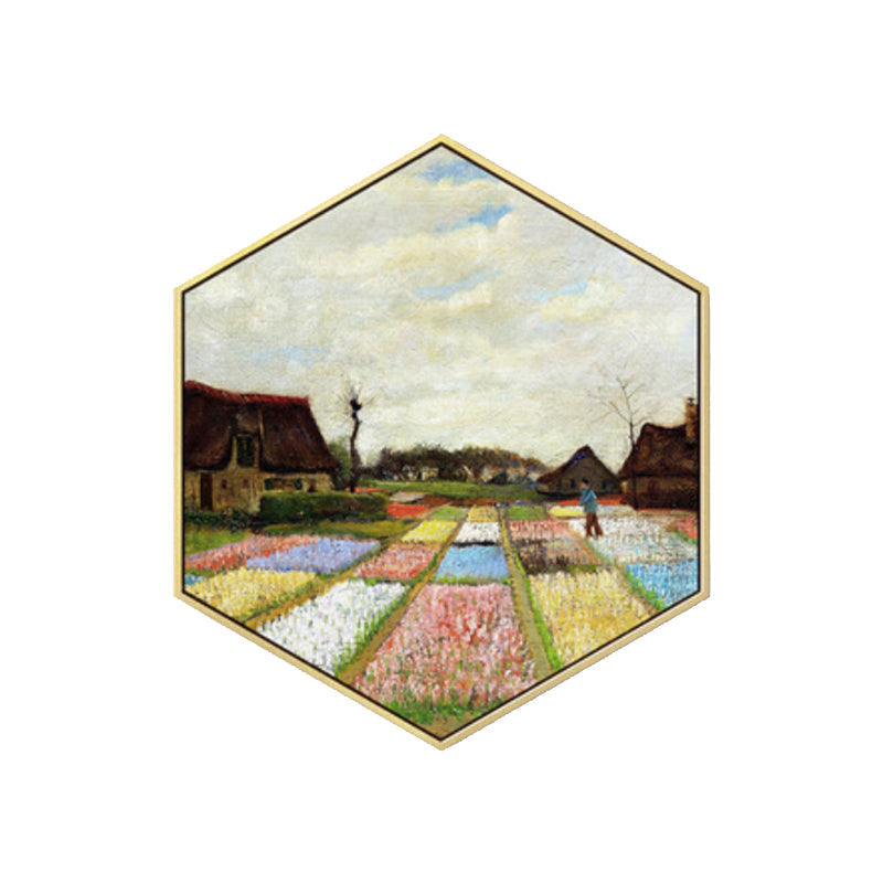 Brehn | Impressionismus Flachland Szene Wandkunst Leinwand Texturiertes Pastellfarb Gemälde für das Kinderzimmer