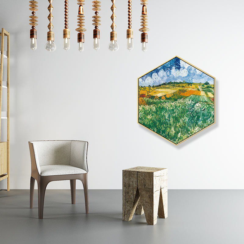 Brehn | Impressionismus Flachland Szene Wandkunst Leinwand Texturiertes Pastellfarb Gemälde für das Kinderzimmer