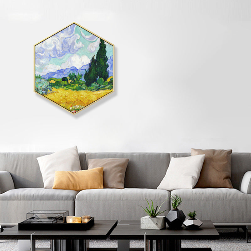 Brehn | Impressionismus Flachland Szene Wandkunst Leinwand Texturiertes Pastellfarb Gemälde für das Kinderzimmer
